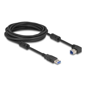   Delock USB 5 Gbps kábel A-típusú apa - B-típusú apa 90  lefelé néző csatlakozóapaval 5 m (DL-81115)