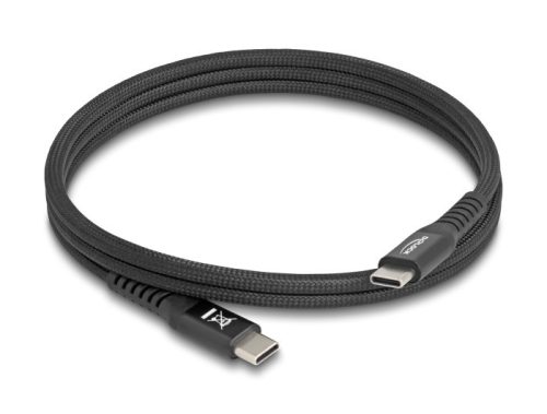 Delock USB 2.0 kábel USB Type-C  apa   apa mágneses textil borítással PD 3.0 60 W 1 m