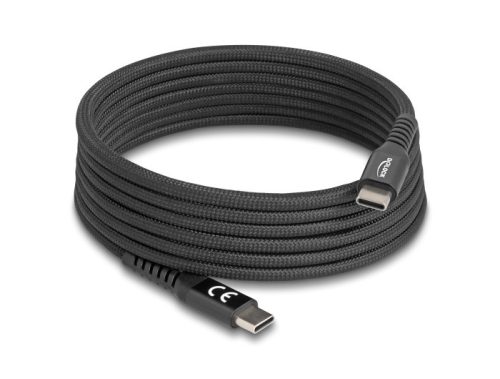 Delock USB 2.0 kábel USB Type-C  apa   apa mágneses textil borítással PD 3.0 60 W 2 m