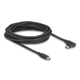   Delock Aktív USB 10 Gbps kábel USB Type-C  apa- balra / jobbra hajlított apa 5 m 8K PD 60 W E-Markerrel (DL-81196)