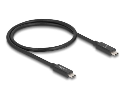 Delock USB 80 Gbps kábel USB Type-C  dugó - dugó 16K 60 Hz PD 3.1 240 W E-Marker koaxiális 0,5 m fekete