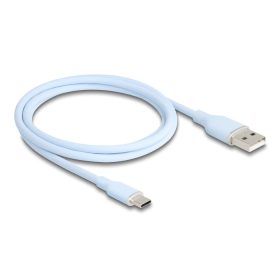   Delock USB 2.0 kábel USB A-típusú dugó - USB Type-C  dugó 1 m kék Szilikon (DL-81222)