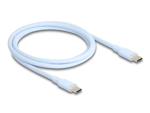Delock USB 2.0 kábel USB Type-C  dugó - dugó PD 3.0 60 W 1 m kék Szilikon