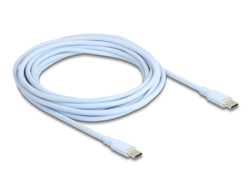 Delock USB 2.0 kábel USB Type-C  dugó - dugó PD 3.0 60 W 4 m kék Szilikon