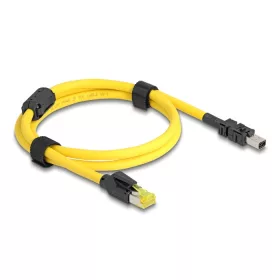   Delock kábel RJ45 dugó Cat.6-Mini I/O 8 tűs D-alakú 2-es típusú dugó 1 m sárga (DL-81250)