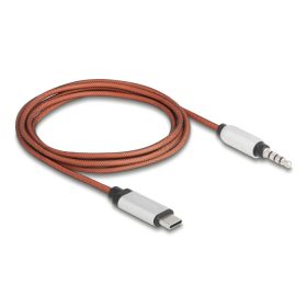   Delock AUX kábel USB Type-C  dugós sztereó csatlakozóval 3,5 mm 4 tűs 1,2 m (DL-81288)