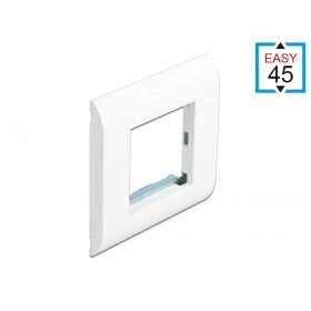   Delock Easy 45 modul tartó kerettel fehér, 80 x 80 mm méretű (DL-81300)