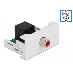   Delock Easy 45 modul RCA anya - RJ45 anya port 22,5 x 45 mm (DL-81340)