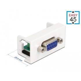   Delock Easy 45 Module D-Sub 9 tűs anya   6 tűs sorkapocs 22,5 x 45 mm (DL-81348)