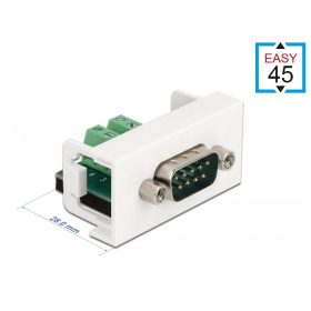   Delock Easy 45 Module D-Sub 9 tűs apa   10 tűs sorkapocs 22,5 x 45 mm (DL-81351)