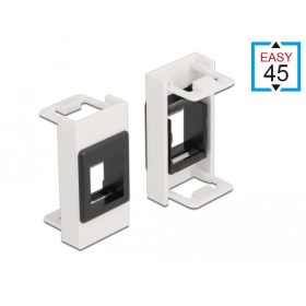   Delock Easy 45 Modul Keystone tartó 22,5 x 45 mm, fehér / fekete (DL-81354)