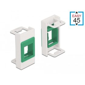   Delock Easy 45 Modul Keystone tartó 22,5 x 45 mm, fehér / zöld (DL-81356)