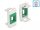 Delock Easy 45 Modul Keystone tartó 22,5 x 45 mm, fehér / zöld