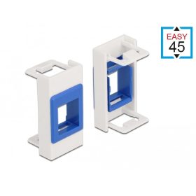   Delock Easy 45 Modul Keystone tartó 22,5 x 45 mm, fehér / kék (DL-81357)