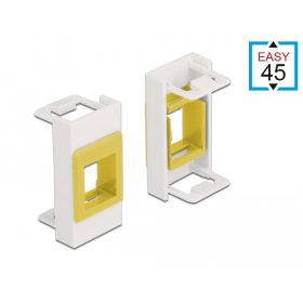   Delock Easy 45 Modul Keystone tartó 22,5 x 45 mm, fehér / sárga (DL-81358)
