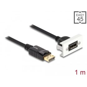   Delock Easy 45 DisplayPort 8K 30 Hz modul rövid kábellel, 22,5 x 45 mm (DL-81387)