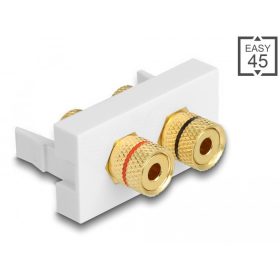   Delock Easy 45 modul 2 x kötési pozíció, piros / fekete gyűrű 22,5 x 45 mm (DL-81397)