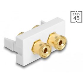   Delock Easy 45 modul 2 x kötési pozíció, piros / fekete gyűrű 22,5 x 45 mm (DL-81398)
