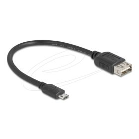   Delock USB 2.0 kábel EASY USB Type Micro apa - EASY USB Type-A anya 0,2 m (DL-81516)