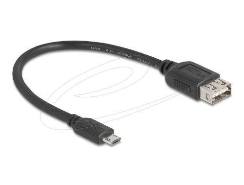 Delock USB 2.0 kábel EASY USB Type Micro apa - EASY USB Type-A anya 0,2 m