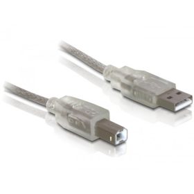   Delock USB 2.0 A-B apa/apa 0,5 m-es kábel Ferritgyűrűvel (DL-82057)