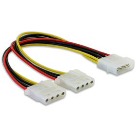   Delock "Y" elosztó kábel - 2 db 4 tűs Molex (DL-82100)