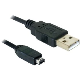   Delock kamera kábel USB-B mini 4 tűs Hirose - USB-A 1,5 m apa-apa (DL-82208)