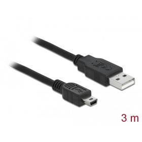   Delock kábel USB 2.0-A apa > mini B 5-pin apa 3 m (DL-82311)