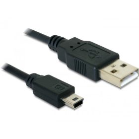   Delock USB 2.0-A   USB Mini-B 5 tűs, 0,70 m (apa/apa) kábel (DL-82396)
