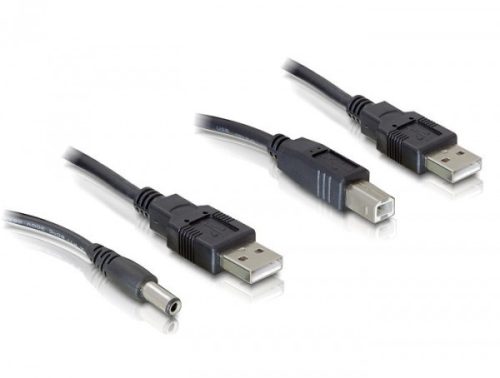 Delock kábelszett, 2db USB-A - DC + USB-B 30cm