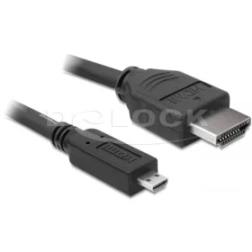   Delock High Speed HDMI Ethernet kábel A/D - A apa/apa 1,0m (DL-82661)