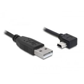   Delock USB 2.0-A apa - USB mini-B 5 tűs  hajlított apa átalakító kábel, 2m (DL-82682)