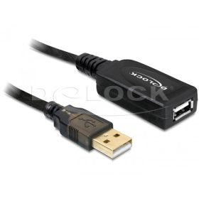   Delock USB 2.0-ás hosszabbító kábel (aktív), 20 m (DL-82690)