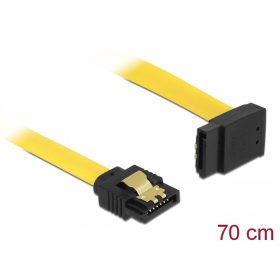   Delock SATA 6 Gb/s kábel egyenes - fölfelé 90 fok 70 cm sárga (DL-82812)