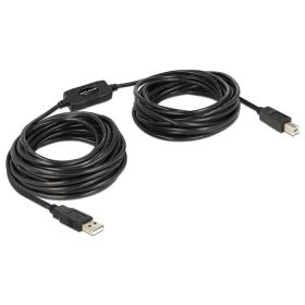   Delock Kábel USB 2.0 A típusú dugó > USB 2.0 B típusú dugó 11 m (DL-82915)