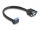 Delock Kábel USB 5 Gbps tűfejes anya 90 -ban hajlított végződéssel és 2 db.-os beépített USB 5 Gbps A-típusú anya végződéssel 50 cm