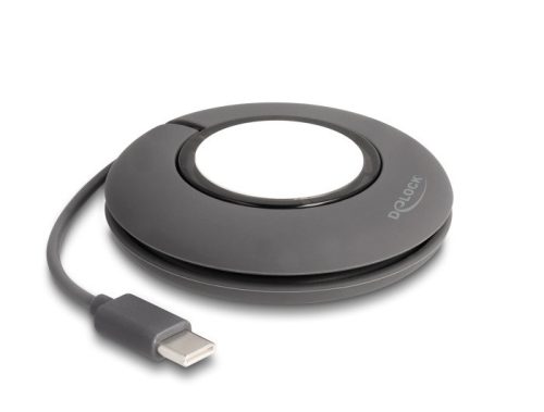 Delock USB Type-C  orsós töltő kábel Apple órákhoz 1 m szürke, mágneses