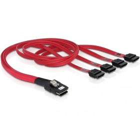  Delock mini SAS 36 tűs - 4db SATA kábel (SFF 8087 - 4db SATA) 50cm (DL-83057)