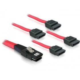   Delock mini SAS 36 tűs - 4db SATA 7 tűs kábel (SFF 8087 - 4db SATA) 1m (DL-83074)