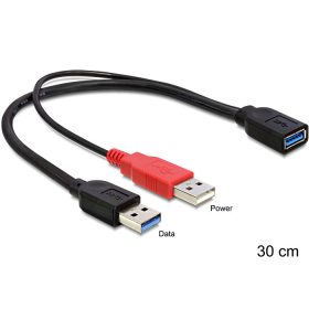   Delock USB 3.0-A anya > USB 3.0-A apa + USB 2.0-A apa kábel (DL-83176)