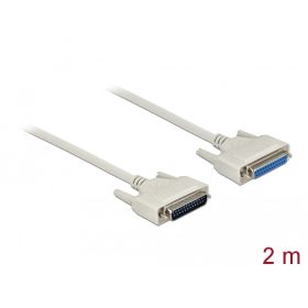   Delock D-Sub 25-ös soros kábel, dugó-hüvely, 2 m (DL-83207)