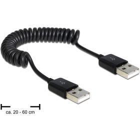 Delock USB 2.0-A apa / apa tekercselt kábel (DL-83239)