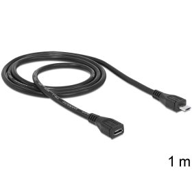   Delock USB micro-B apa > micro-B anya hosszabbító kábel, 1 m (DL-83248)