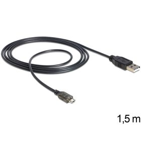   Delock USB apa - micro USB-B apa adat- és tápkábel, LED jelzőfénnyel (DL-83272)