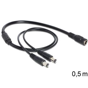   Delock DC elosztókábel, 5.5 x 2.1 mm 1 x anya > 2 x apa (DL-83286)