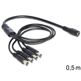   Delock DC elosztókábel, 5.5 x 2.1 mm 1 x anya > 4 x apa (DL-83287)