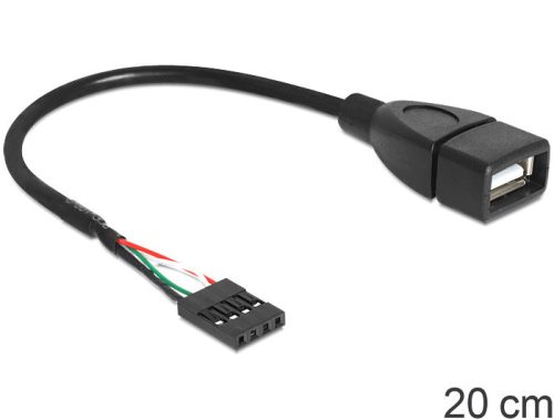 Delock USB 2.0 A típus, anya - pin fejes kábel
