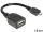 Delock USB micro-B apa > USB 2.0-A anya OTG flexibilis kábel, 18 cm (DL-83293)