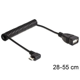   Delock USB mikro-B apa forgatott > USB 2.0-A anya OTG csavaros kábel (DL-83354)