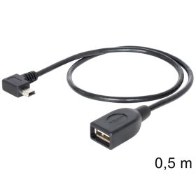   Delock USB mini apa forgatott > USB 2.0-A anya OTG kábel, 50 cm (DL-83356)